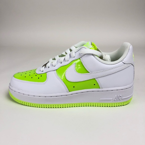 Nike Air Force One Womens Neon Low Top Sneakers - Picture 5 of 7